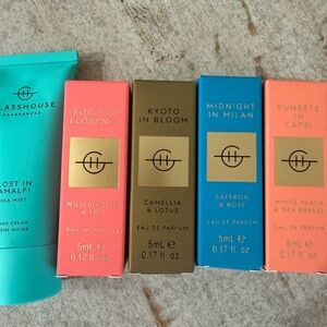 Glasshouse Sample Fragrances Perfume Set with Hand lotion